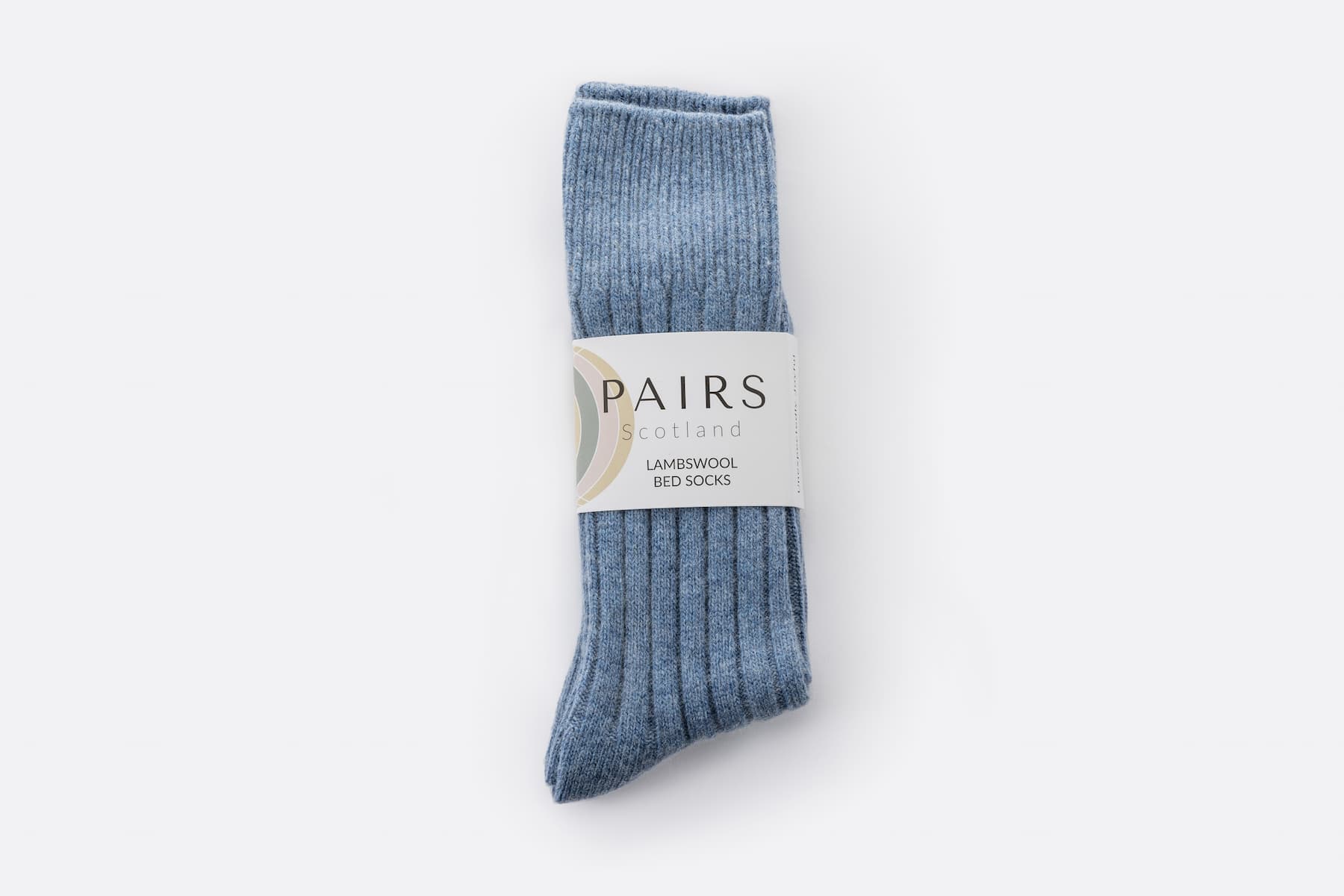Blue Lambswool Bed Socks I Warm & Cosy I Pairs Scotland