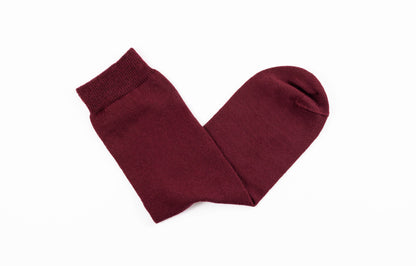 New Burgundy Merino Socks