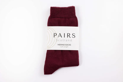 New Burgundy Merino Socks