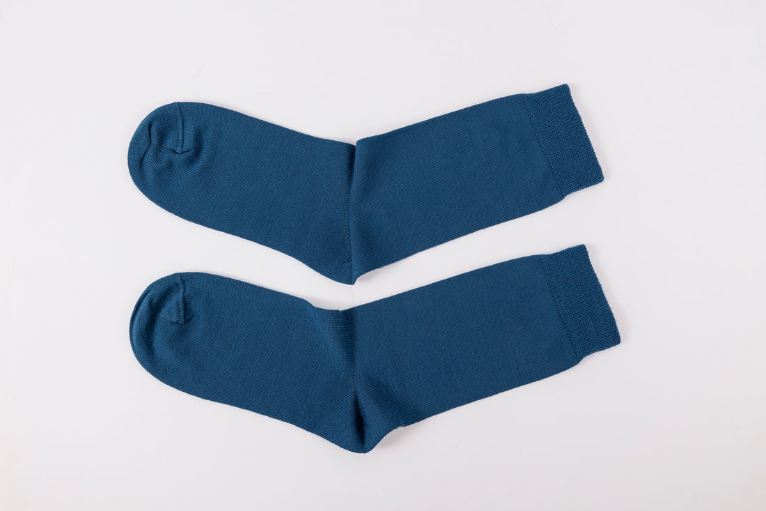 Blue Merino Socks