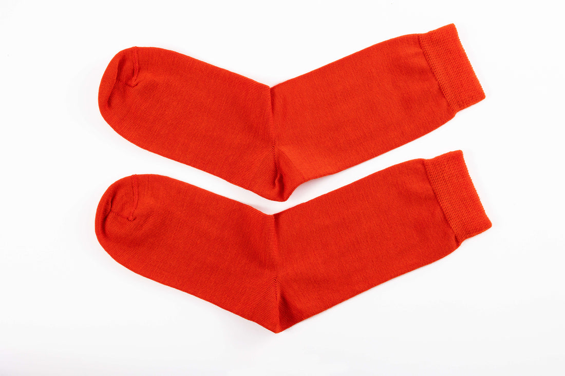 New Red Merino Socks