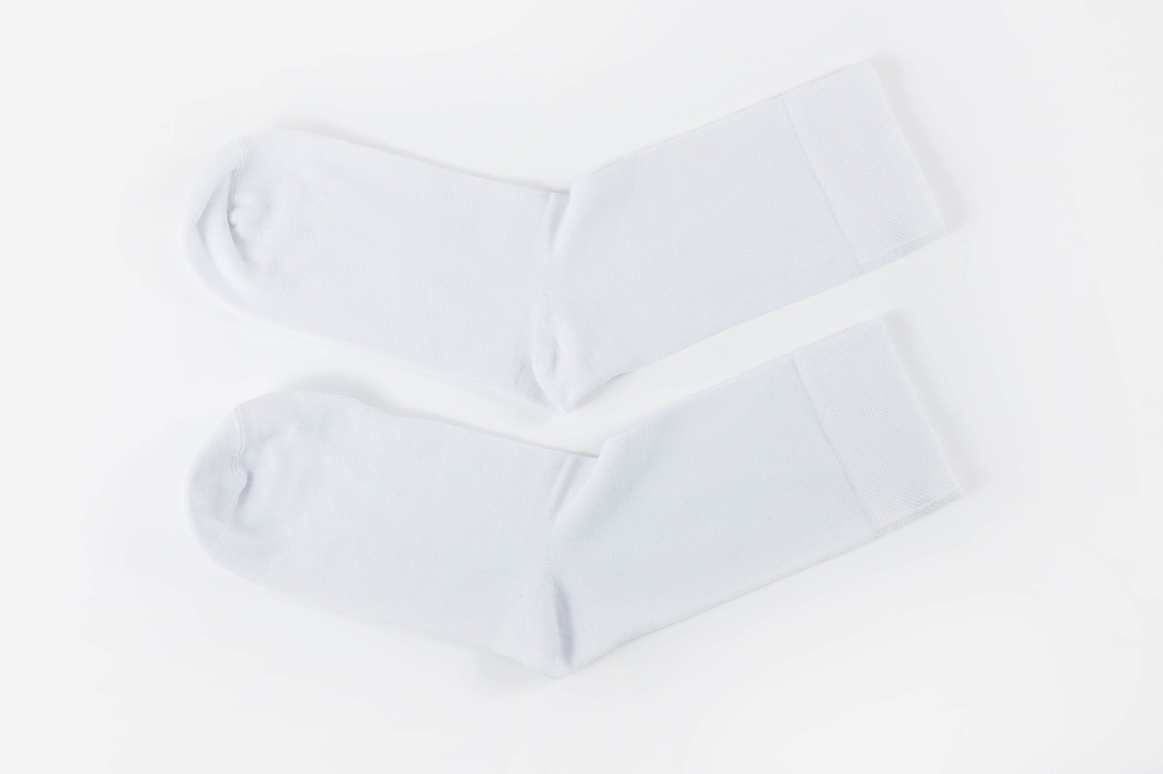 White Calf Length Bamboo Socks