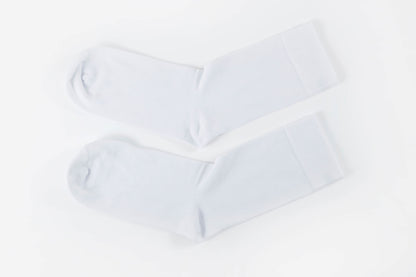 White Calf Length Bamboo Socks