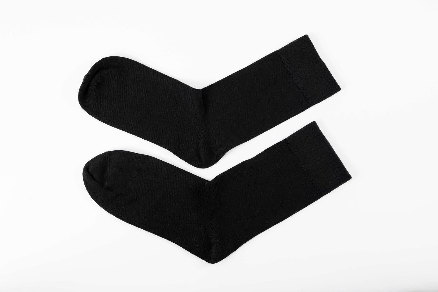 Black Calf Length Bamboo Socks