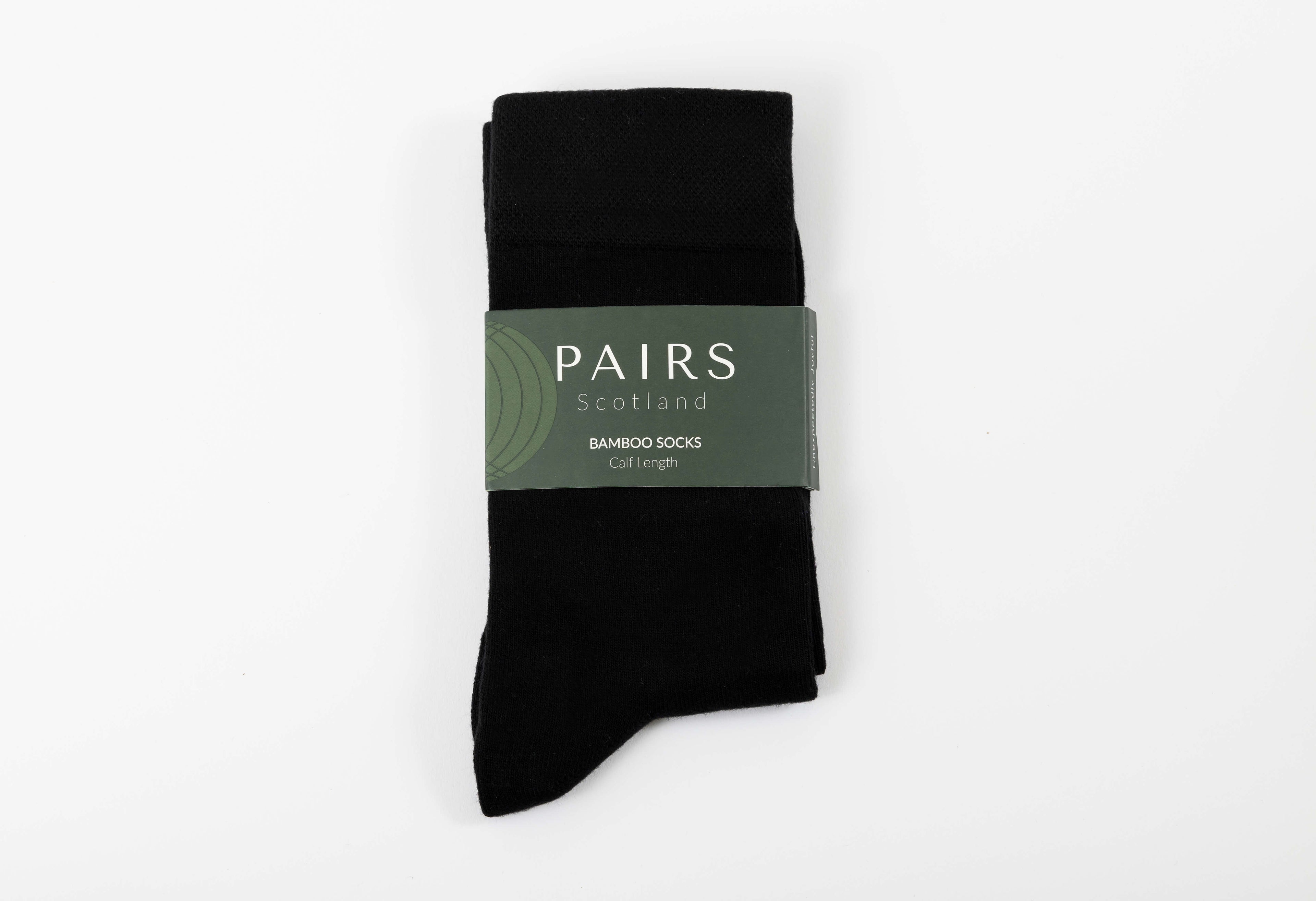 Black Calf Length Bamboo Socks