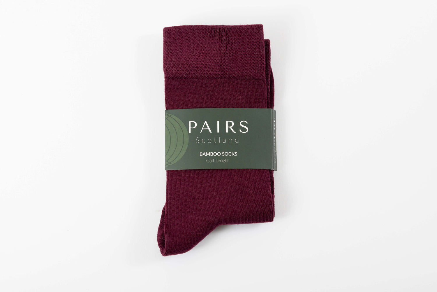 Burgundy Calf Length Bamboo Socks