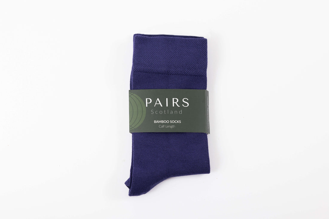 Indigo Calf Length Bamboo Socks