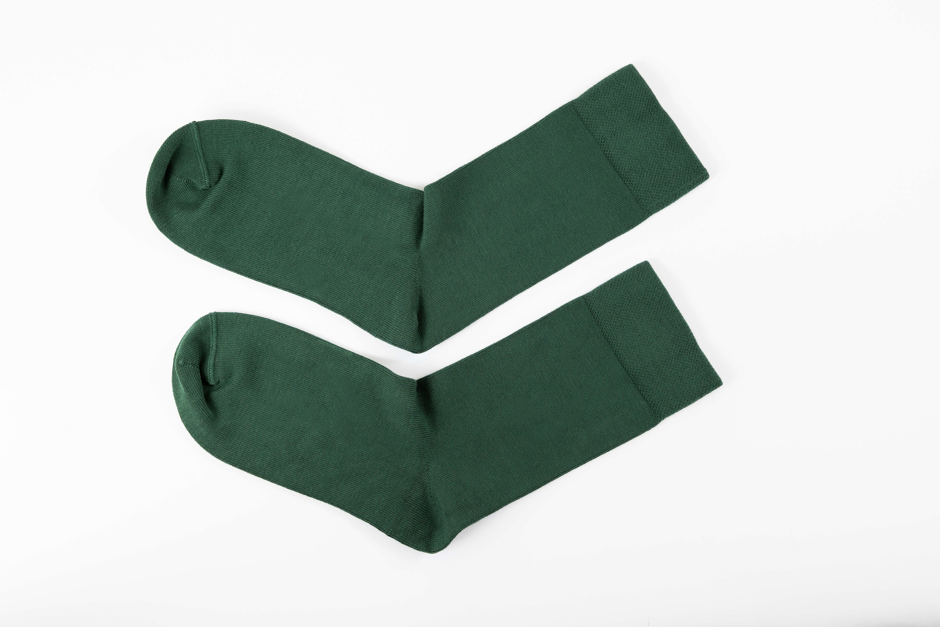 Forest Green Calf Length Bamboo Socks