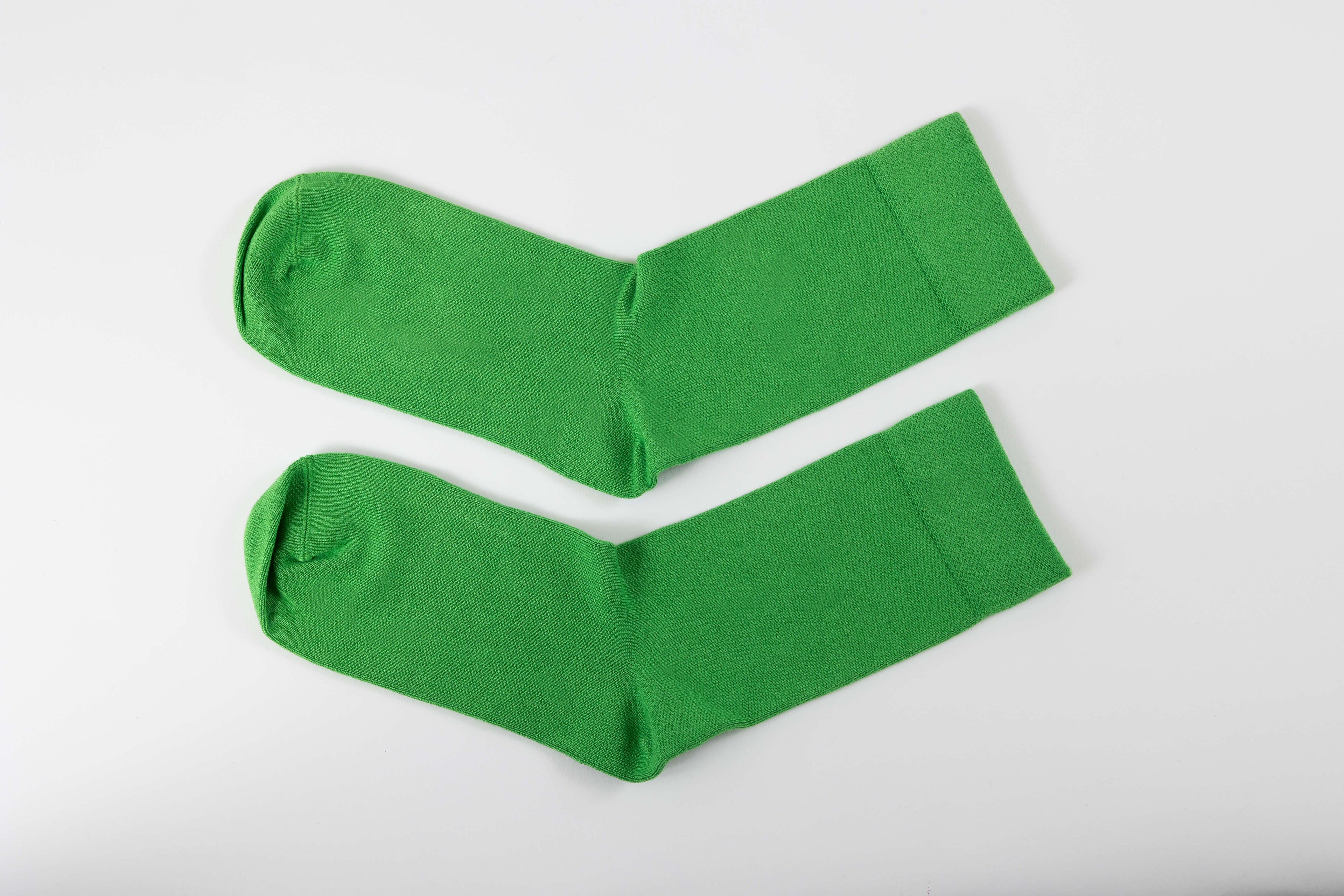 Grass Green Calf Length Bamboo Socks