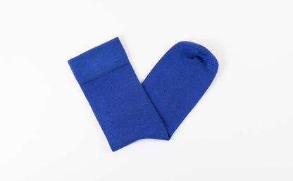 Ultra Marine Blue Calf Length Bamboo Socks