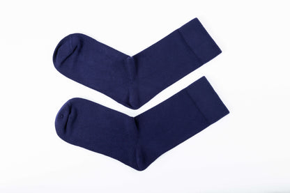 Navy Blue Calf Length Bamboo Socks