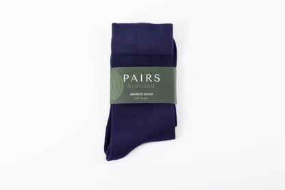 Navy Blue Calf Length Bamboo Socks